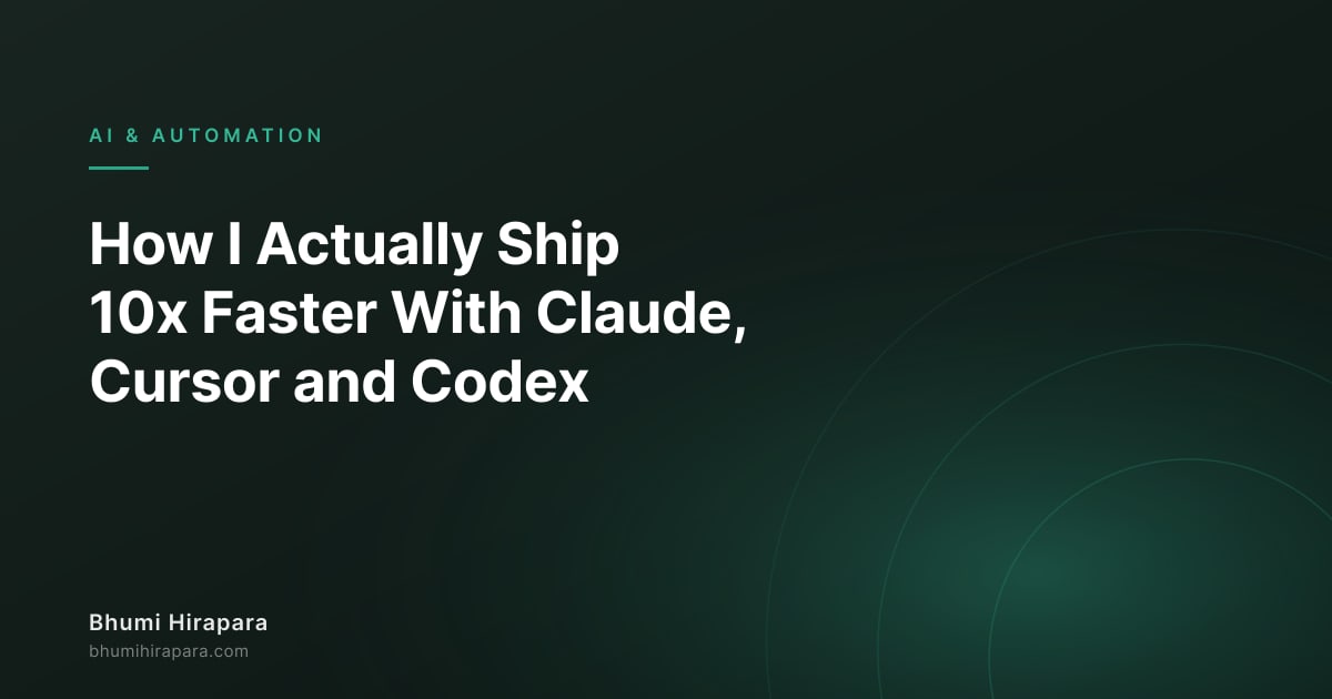 How I Actually Ship 10x Faster With Claude, Cursor and Codex - article cover