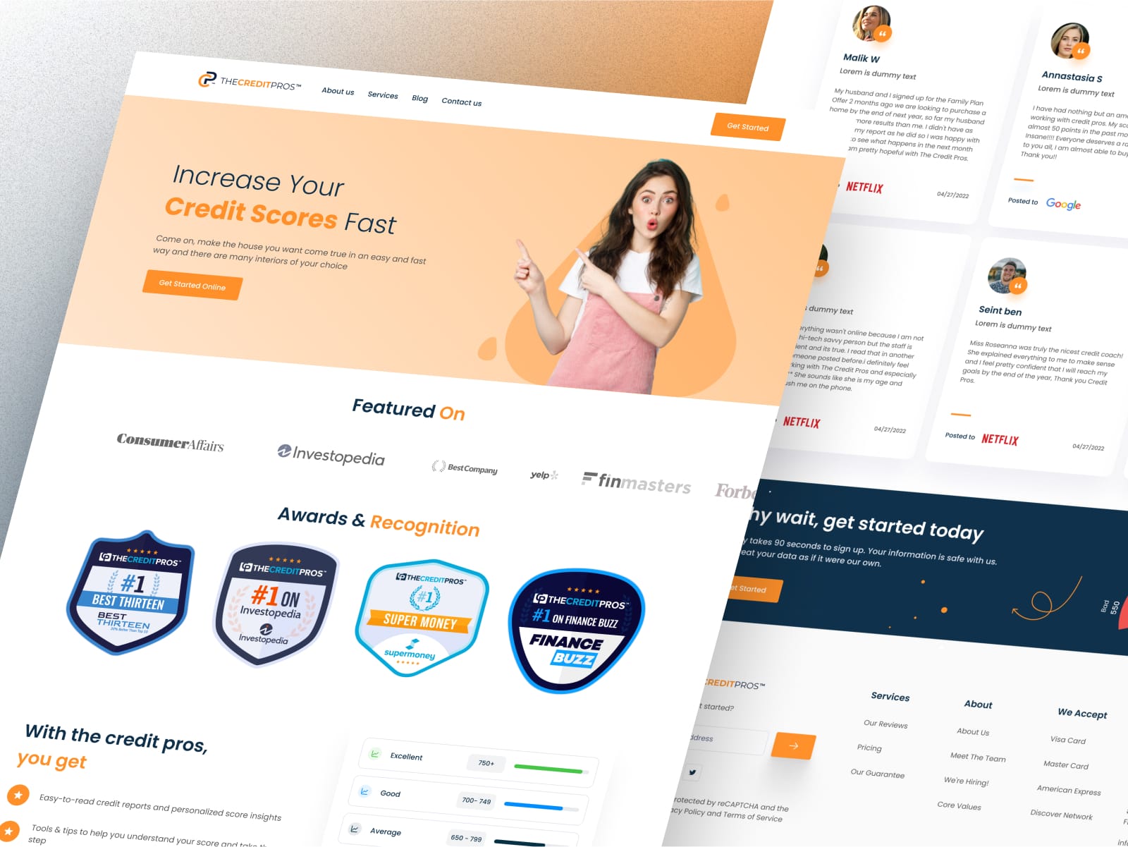 The Credit Pros - Web Design case study